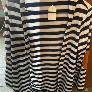 Size small elbow patch striped light cardigan